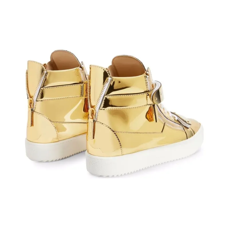 Giuseppe Zanotti/GZ Coby High Top Skateboard Shoes Men's Gold-4