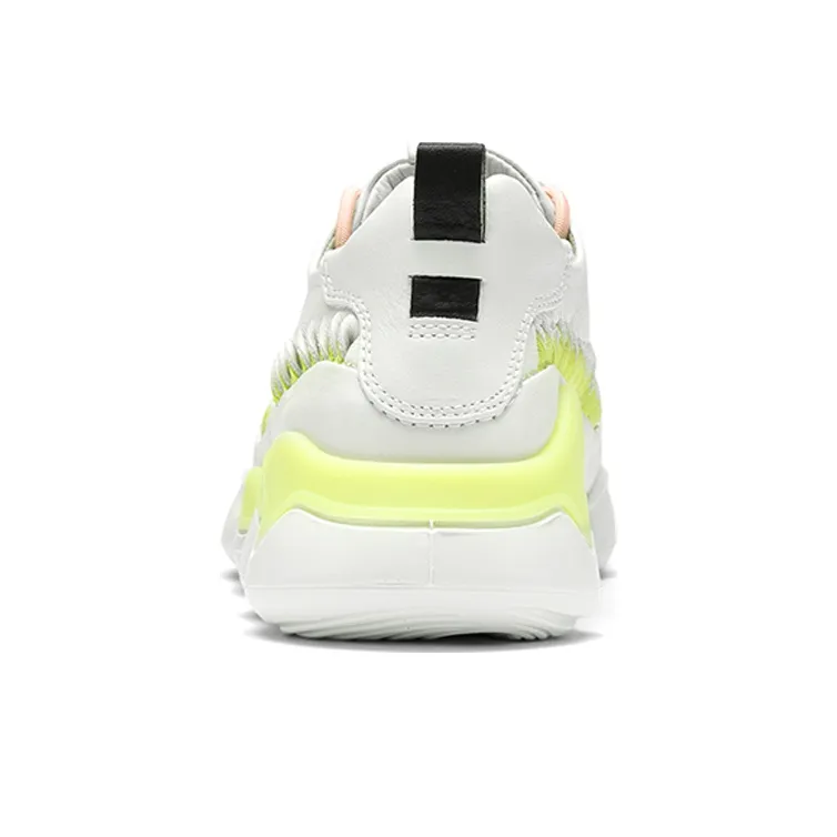 Ecco Jump Dance Cushioning Anti Slip And Wear Resistant Coverage Low Top Casual Shoes Women's Yellow White-2