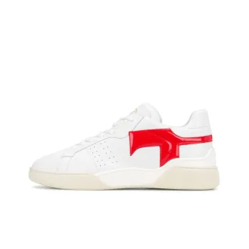 TOD'S Cushioning, Slip Resistant, Abrasion Resistant, Breathable Low Top Casual Shoes Women's White Red