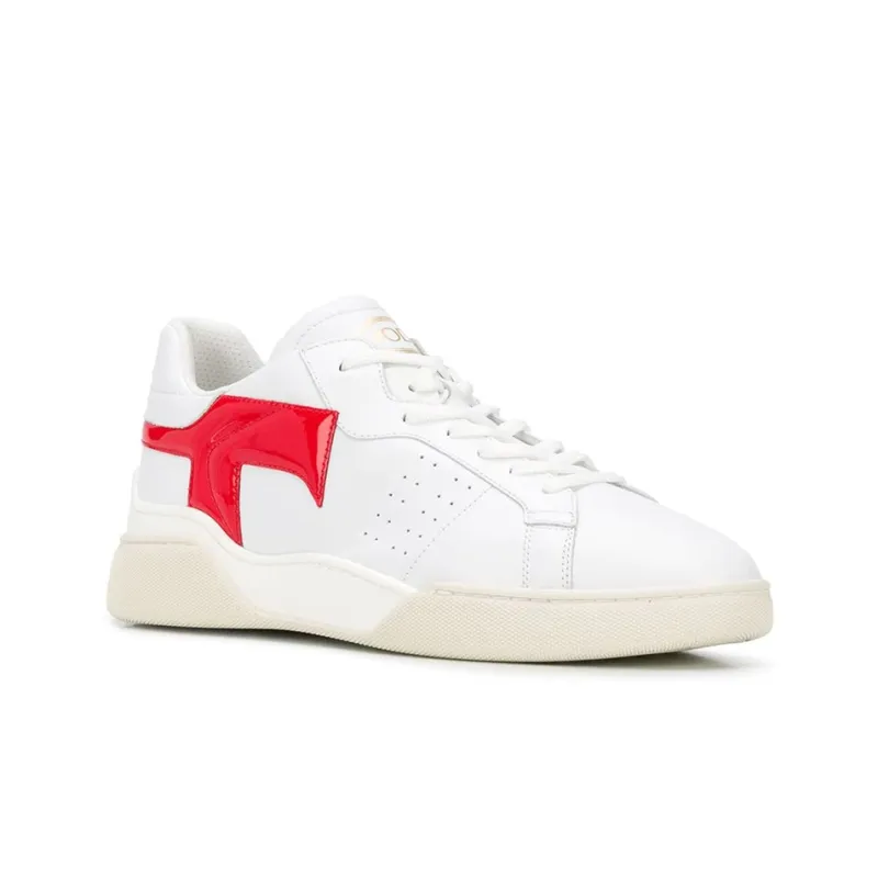 TOD'S Cushioning, Slip Resistant, Abrasion Resistant, Breathable Low Top Casual Shoes Women's White Red-2