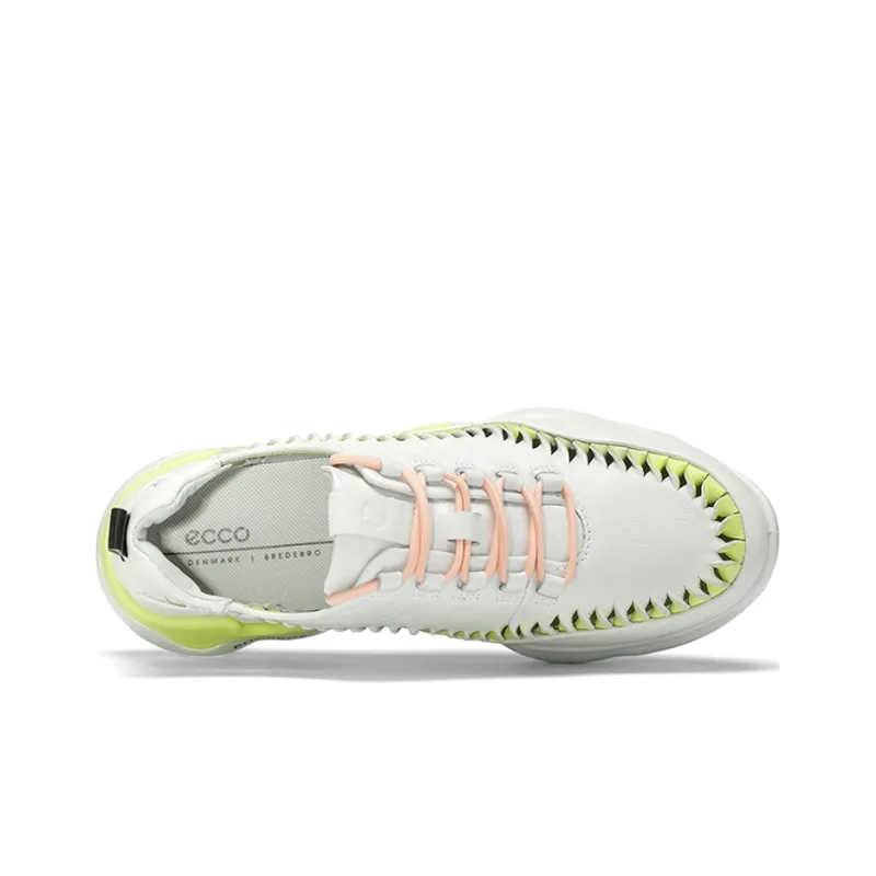 Ecco Jump Dance Cushioning Anti Slip And Wear Resistant Coverage Low Top Casual Shoes Women's Yellow White-3