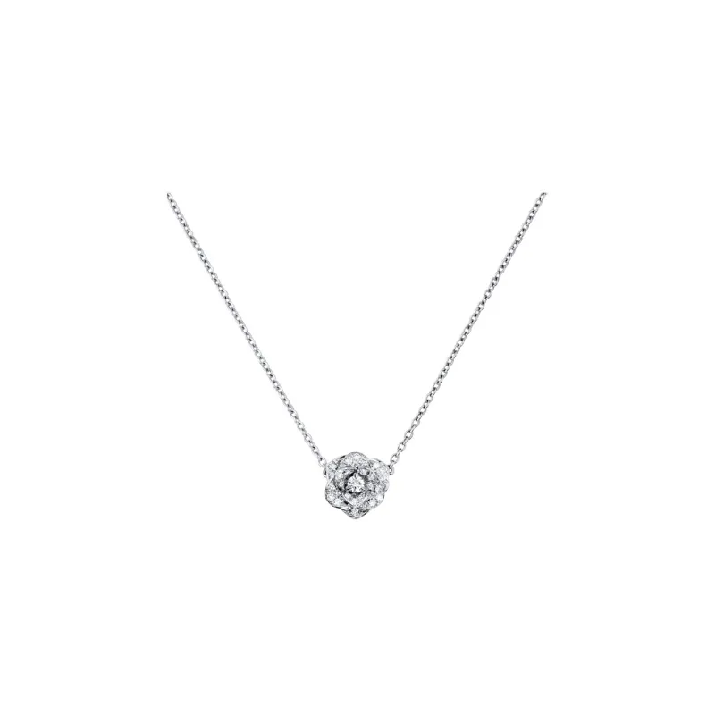 PIAGET Rose 18K White Gold Diamond Necklaces Women's-0