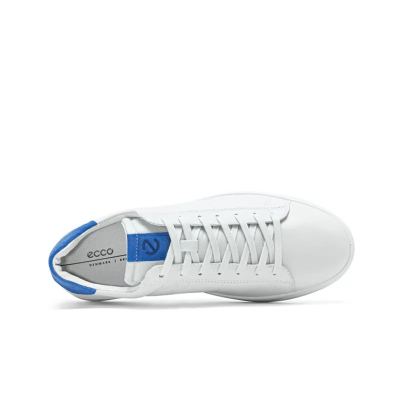 Ecco Street Light Series Stylish Skateboarding Shoes Men's White-3