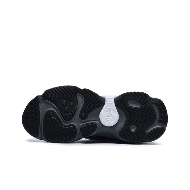 FILA FUSION Raccoon XWM Anti Slip And Wear Resistant Lightweight Low Top Casual Shoes Women's Black Gray-4