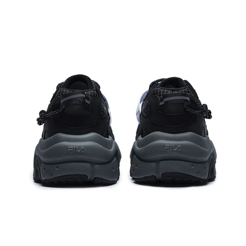 FILA FUSION Raccoon XWM Anti Slip And Wear Resistant Lightweight Low Top Casual Shoes Women's Black Gray-3