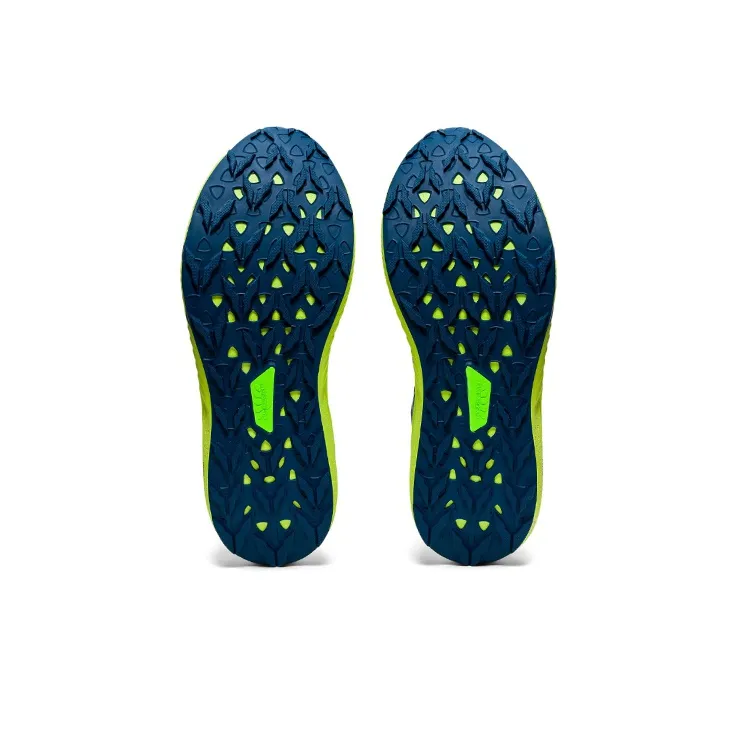 Asics Fuji Lite 2 Running Shoes Men Low-Top Dark Blue/Neon Green-5