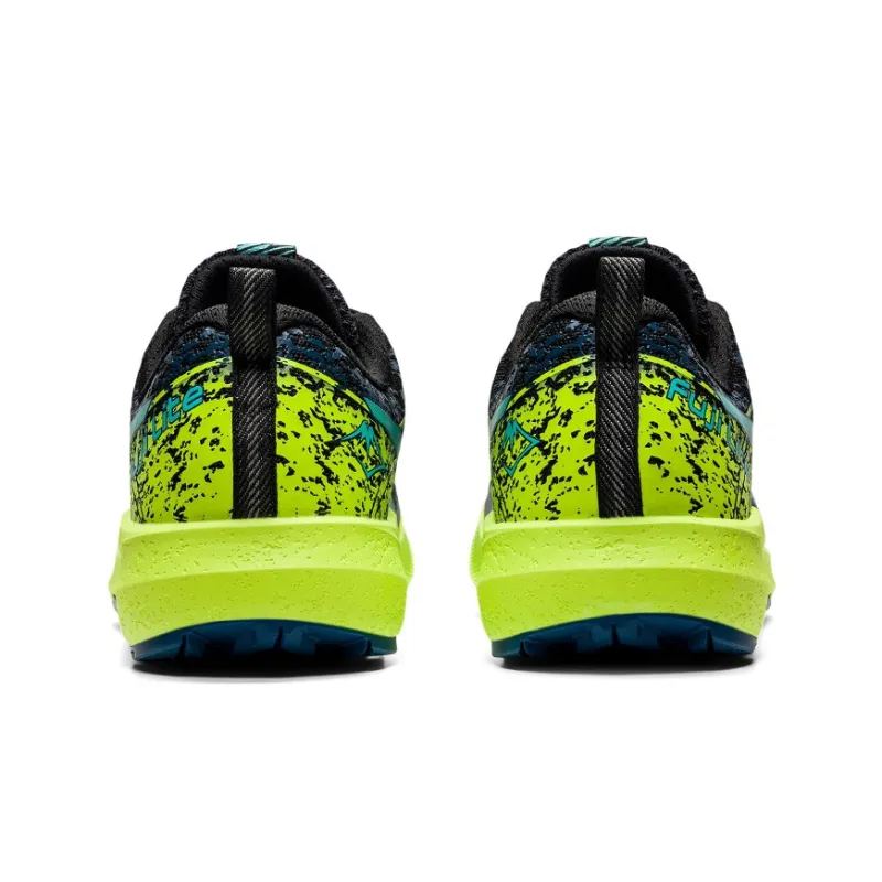 Asics Fuji Lite 2 Running Shoes Men Low-Top Dark Blue/Neon Green-4