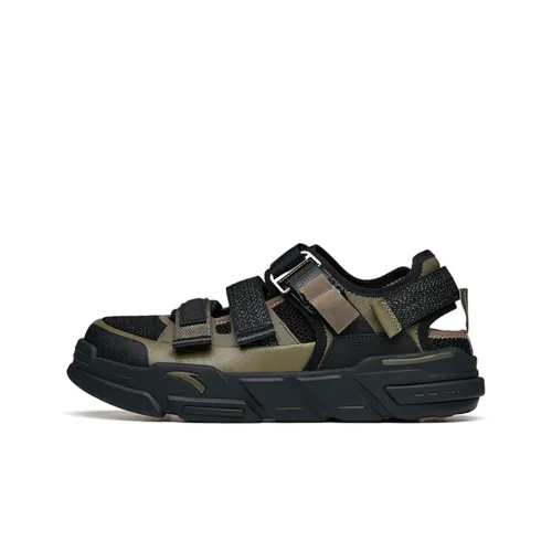 ANTA Beach Sandals Men Dried Pine Green/Black