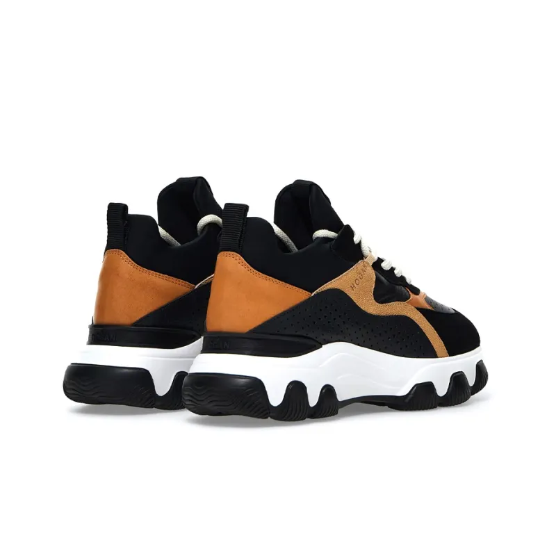 HOGAN Hyperactive Cushioning, Slip Resistant, And Abrasion Resistant Mid Top Casual Shoes Women's Black Brown-3