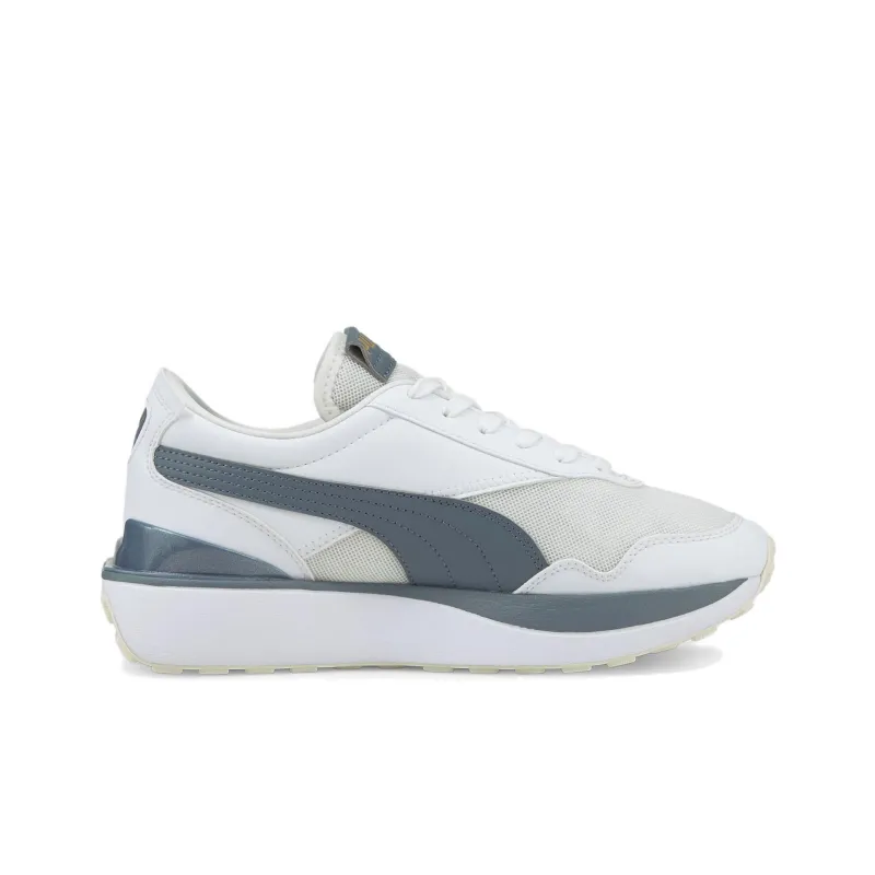 PUMA Cruise Rider GL Cushioned Anti-Slip And Wear-Resistant Lightweight Low-Top Casual Shoes Women's White Blue-1