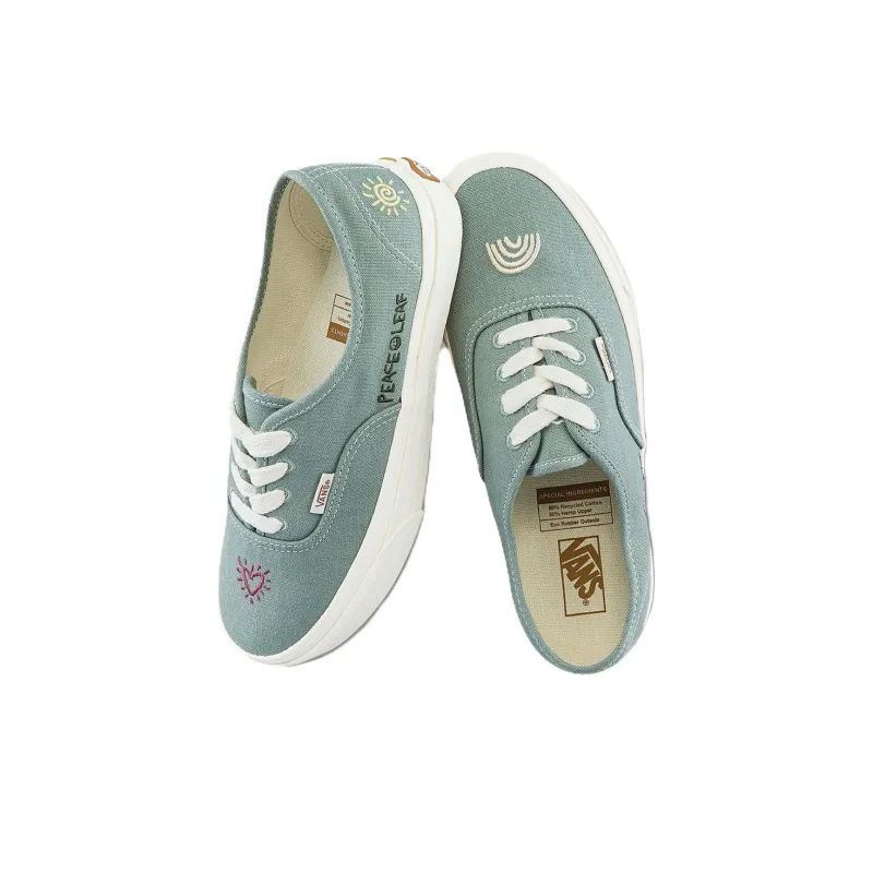 Vans Authentic Low Top Casual Skate Shoes Green Unisex-3
