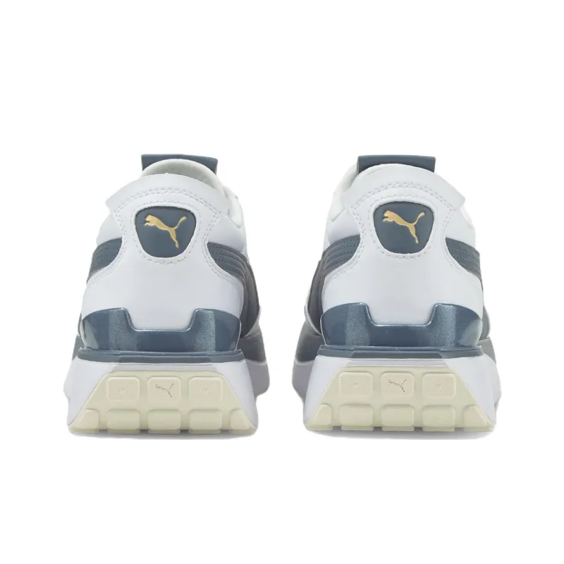 PUMA Cruise Rider GL Cushioned Anti-Slip And Wear-Resistant Lightweight Low-Top Casual Shoes Women's White Blue-3