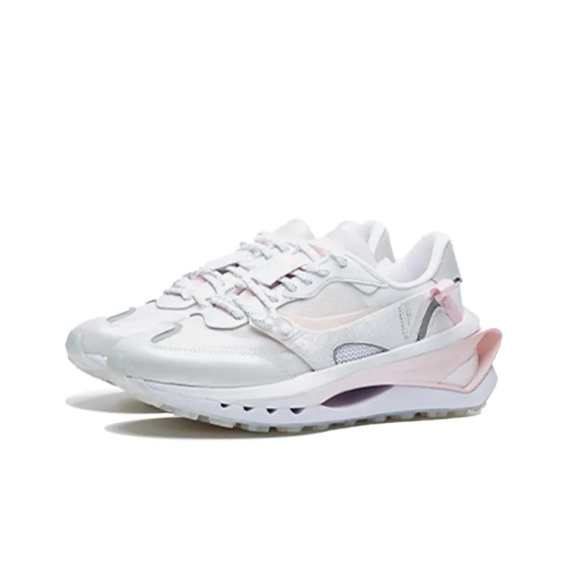 LiNing Fangyuan Premium Cherry Blossom Limited Edition Low Top Sports Casual Shoes Women's White Pink-2
