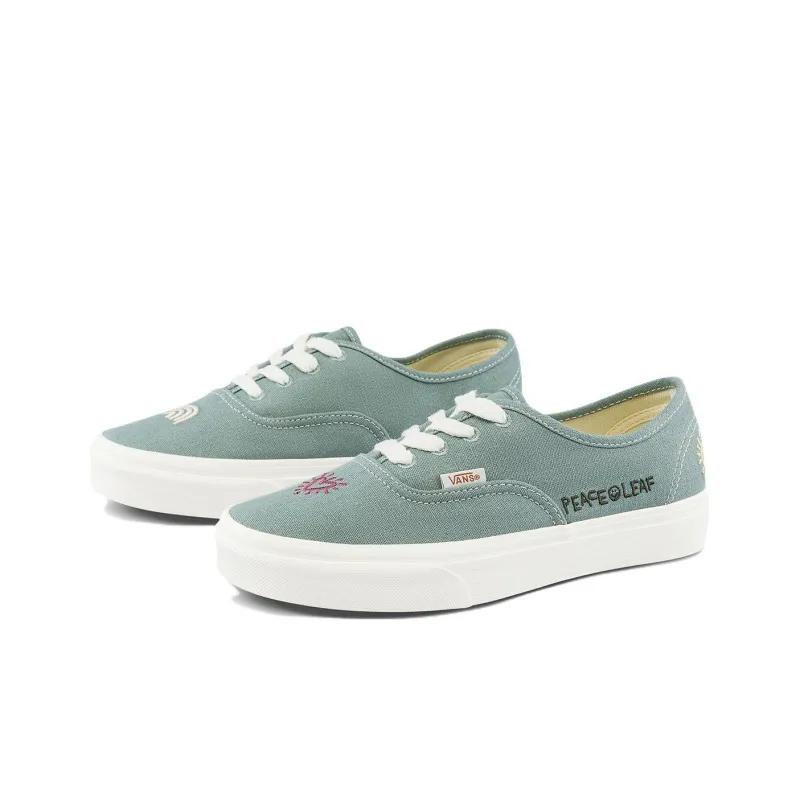 Vans Authentic Low Top Casual Skate Shoes Green Unisex-1