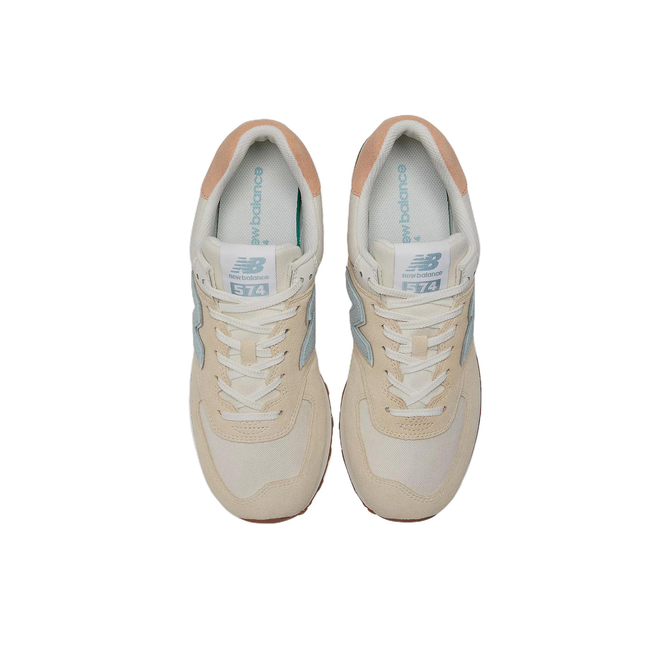 New Balance 574 Beige Light Blue Gum - POIZON New Balance 574 Beige Light Blue Gum - POIZON