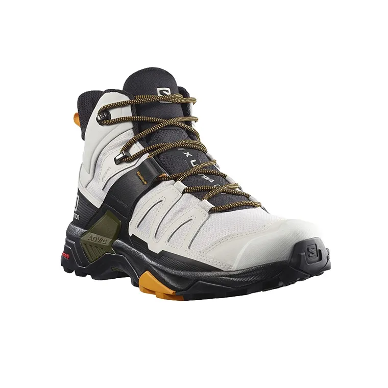 SALOMON X Ultra 4 Wear-Resistant Mid-Top Trekking Shoes Men's Gray Black-1