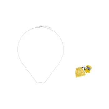 GUCCI Link To Love Series 18K White Gold Necklaces Unisex