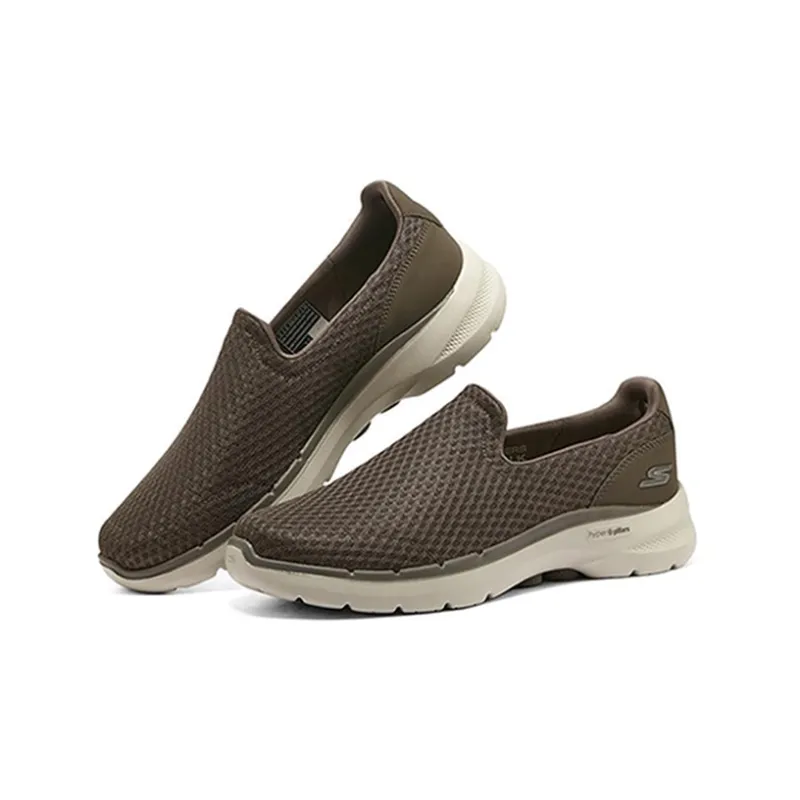 Skechers Go Walk 6 Shock Absorbers Slip Resistant, Abrasion Resistant, Breathable Low Top Casual Shoes Men's Taupe-2