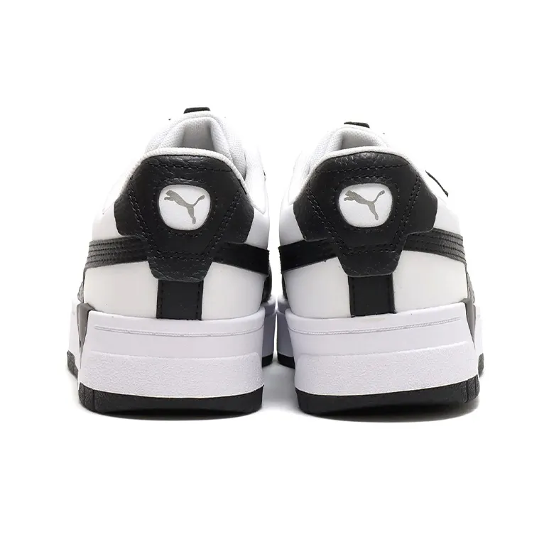 PUMA Cali Dream Lth Low-Top Skateboard Shoes Women's Black White-4