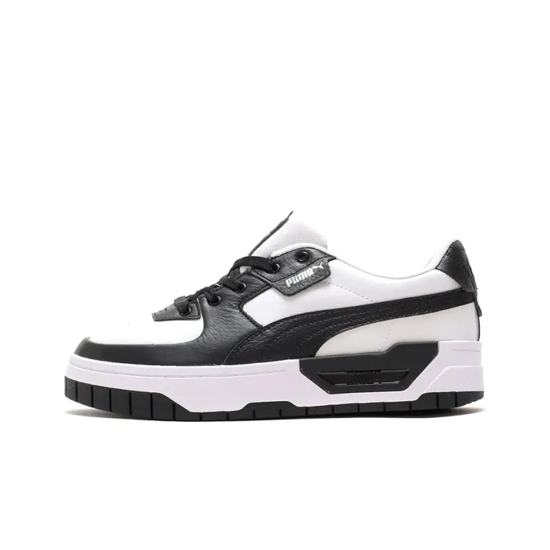 PUMA Cali Dream Lth Low-Top Skateboard Shoes Women's Black White-0