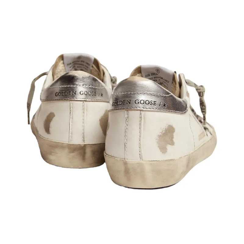 Golden Goose Super Star Stylish Skateboarding Shoes Women's White Distressed Style-3