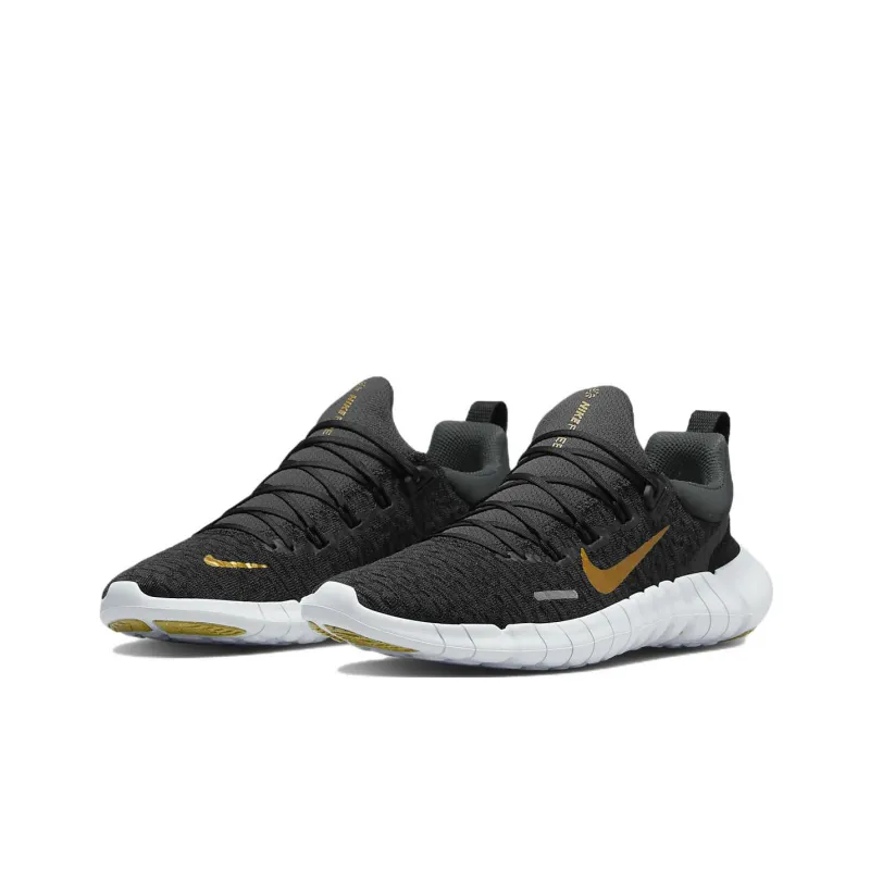 Nike Free Run 5.0 Next Nature 'Dark Smoke Grey Metallic Gold Coin' Women's-2