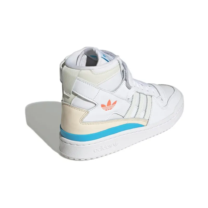 Adidas Forum 84 High White Cream Blue Women's-3