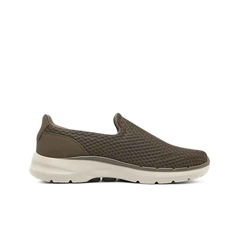Skechers Go Walk 6 Shock Absorbers Slip Resistant, Abrasion Resistant, Breathable Low Top Casual Shoes Men's Taupe-1