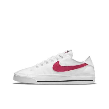 Nike Court Legacy Canvas Low Top Sneakers White/Pink Women's