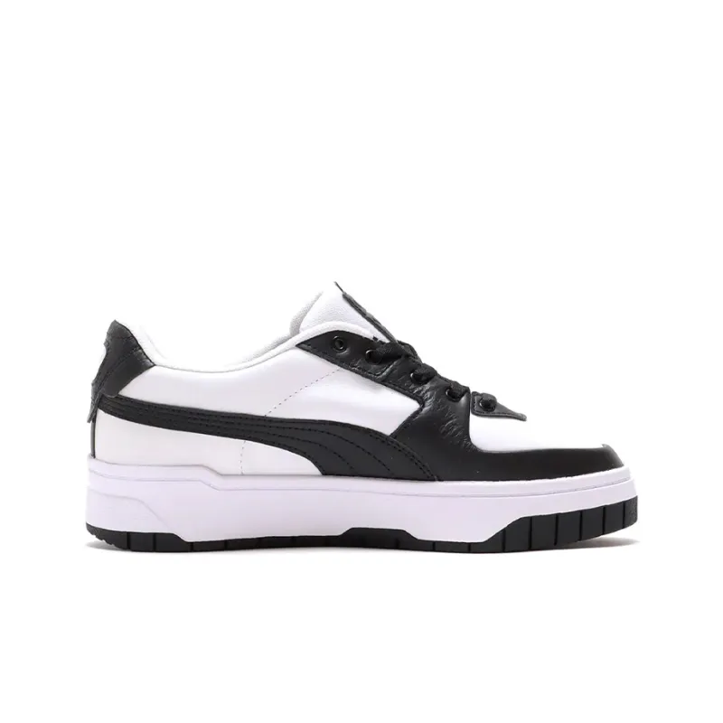 PUMA Cali Dream Lth Low-Top Skateboard Shoes Women's Black White-1