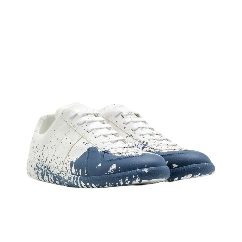 Maison Margiela Replica Low Top Stylish Skateboarding Shoes Men's White Blue-1