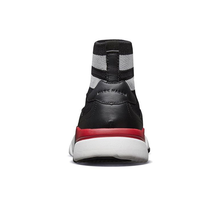 Skechers Block Casual Shoes Men High-Top Black White Gray