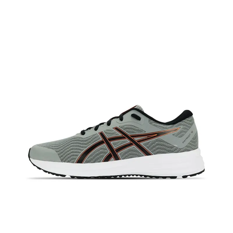 Asics Patriot 12 Anti-Slip And Wear-Resistant Breathable Low-Top Running Shoes Men's Gray Black-0