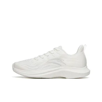 Anta Running Collection Cushioning Slip Resistant And Abrasion Resistant Low Top Sprint Running Shoes Men's Ivory White