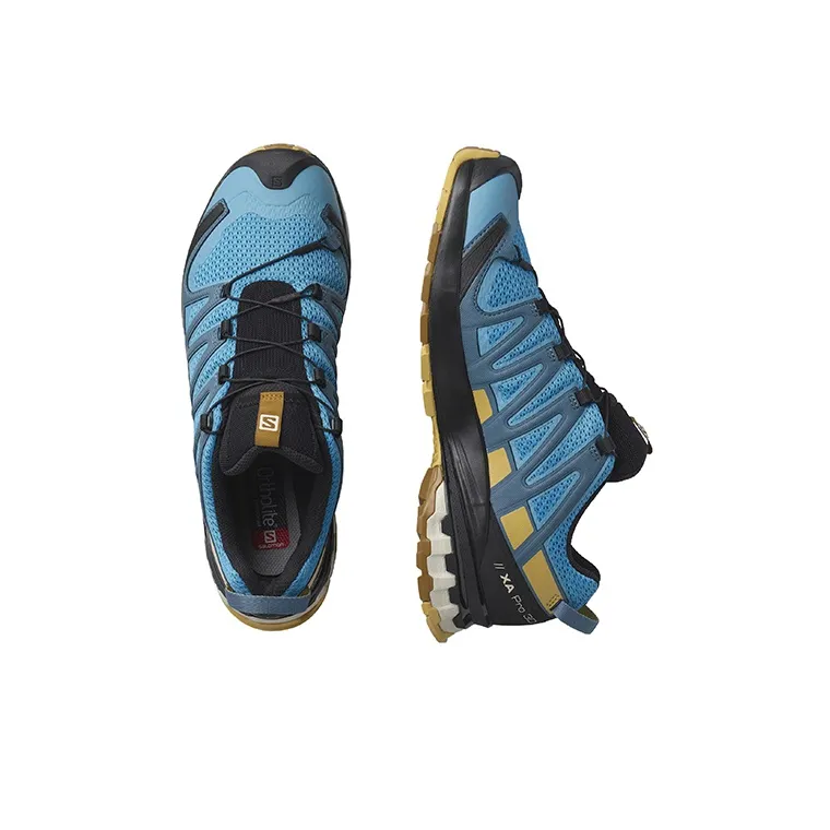 SALOMON XA Pro 3D V8 Abrasion Resistant Low Top Running Shoes Men's Blue Black-3