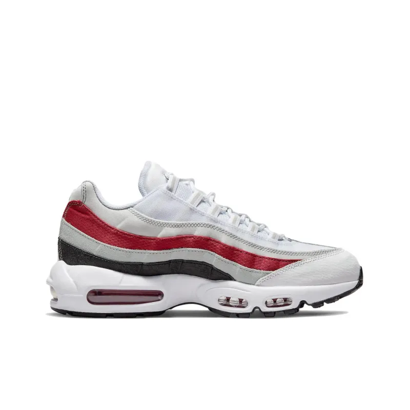Nike Air Max 95 White Varsity Red Particle Gray-1