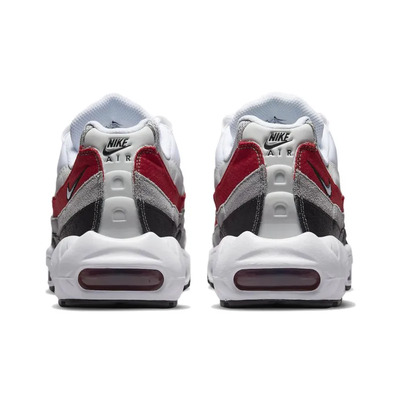 Nike Air Max 95 White Varsity Red Particle Gray-4