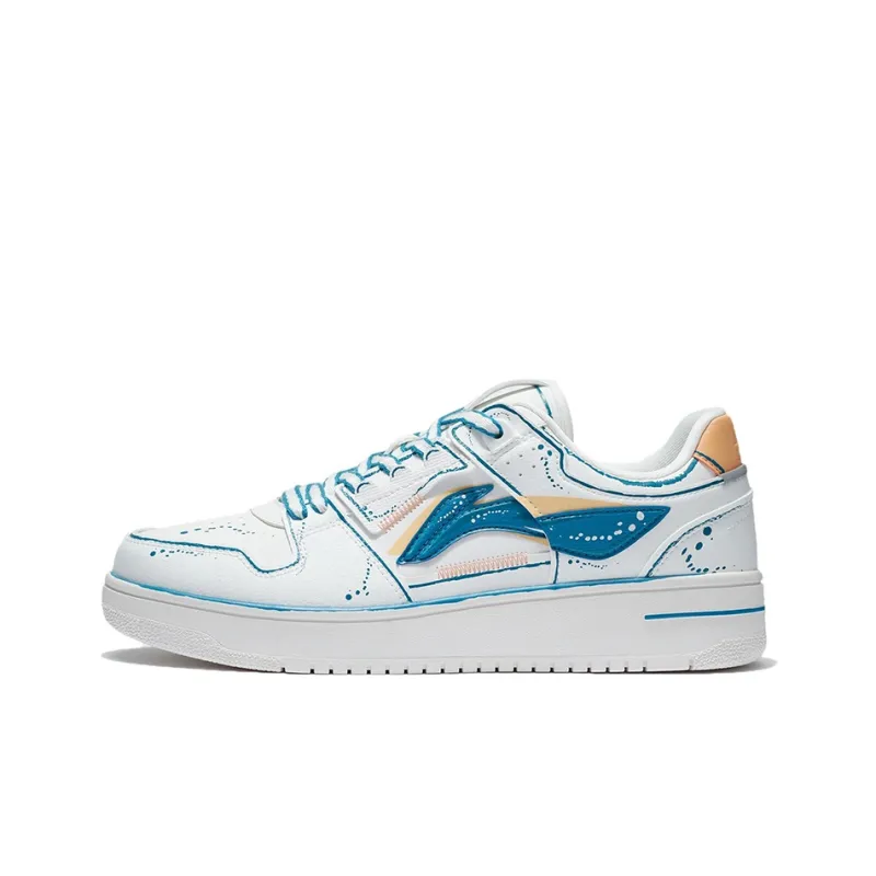 LINING Tianji Skate Shoes 'White Blue'-0