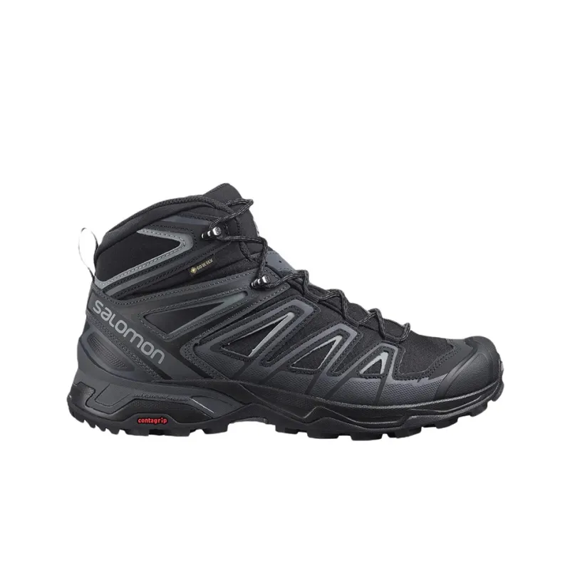 SALOMON X Ultra 3 Wear-Resistant High-Top Trekking Shoes Men's Black-1