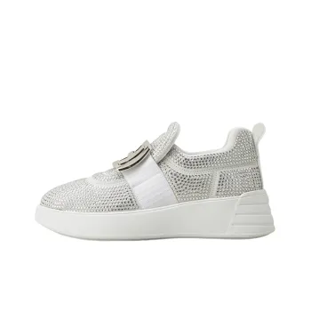 HOGAN Rebel Casual Shoes Women's Low-Top Silver