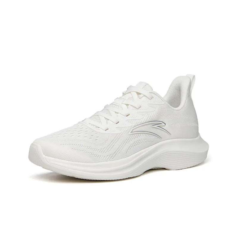 Anta Running Collection Cushioning Slip Resistant And Abrasion Resistant Low Top Sprint Running Shoes Men's Ivory White-1