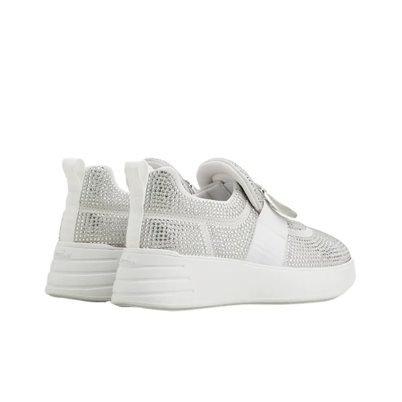 HOGAN Rebel Casual Shoes Women's Low-Top Silver-3