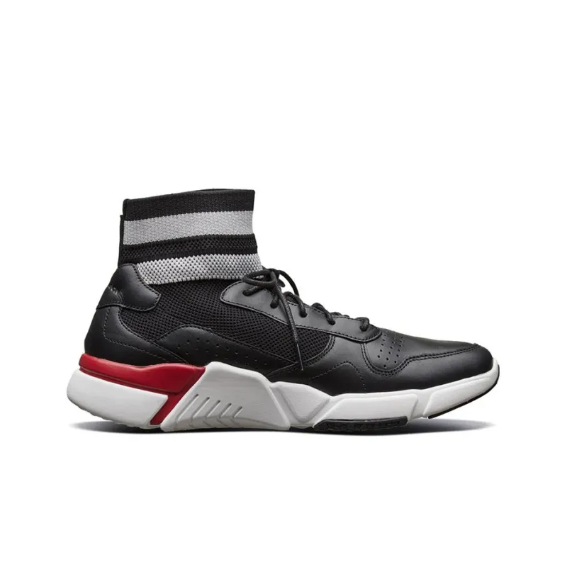 Skechers Block Cushioning, Slip Resistant, And Abrasion Resistant High Top Casual Shoes Men's Black-1