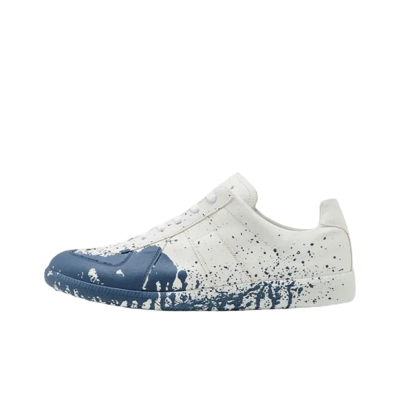 Maison Margiela Replica Low Top Stylish Skateboarding Shoes Men's White Blue-0