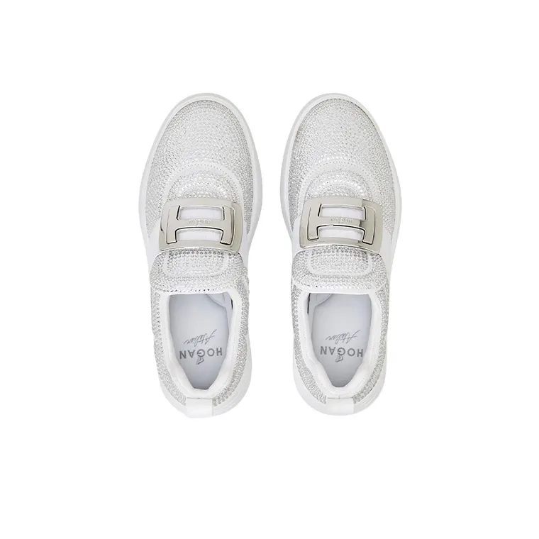HOGAN Rebel Casual Shoes Women's Low-Top Silver-2