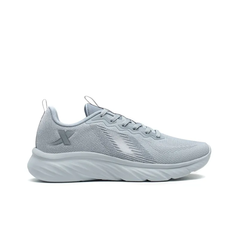 XTEP Cushioned Anti-Slip Wear-Resistant Breathable Lightweight Low-Top Running Shoes Men's Eco-Friendly Gray-1