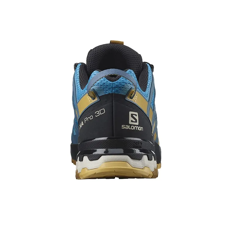 SALOMON XA Pro 3D V8 Abrasion Resistant Low Top Running Shoes Men's Blue Black-4