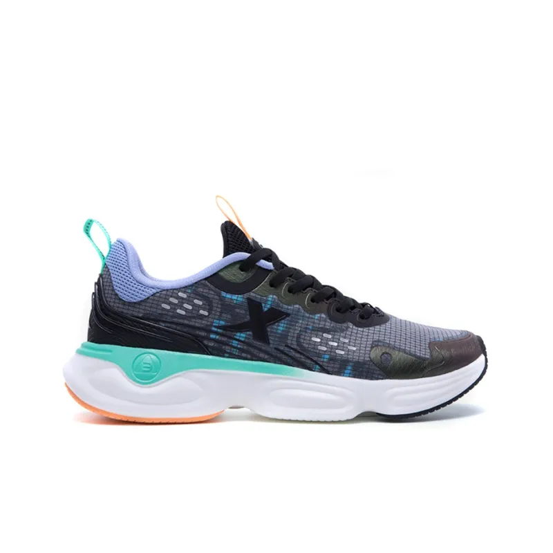 XTEP Polygon 1.0 Shock Absorbers Slip Resistant, Abrasion Resistant, Breathable Low Top Running Shoes Men's Black-1