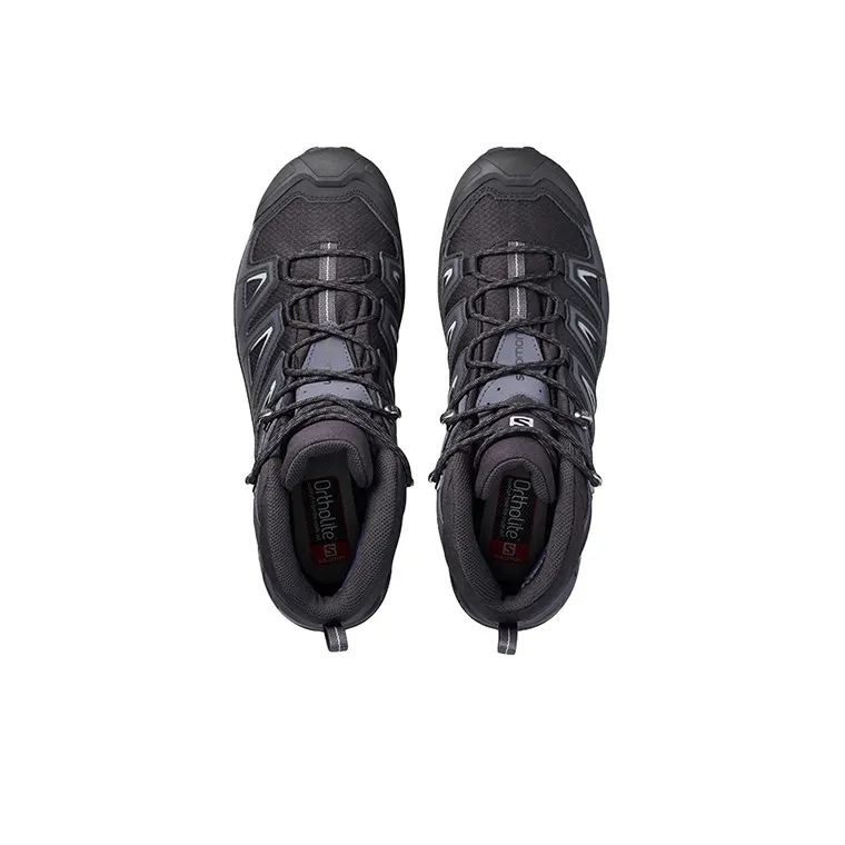 SALOMON X Ultra 3 Wear-Resistant High-Top Trekking Shoes Men's Black-4