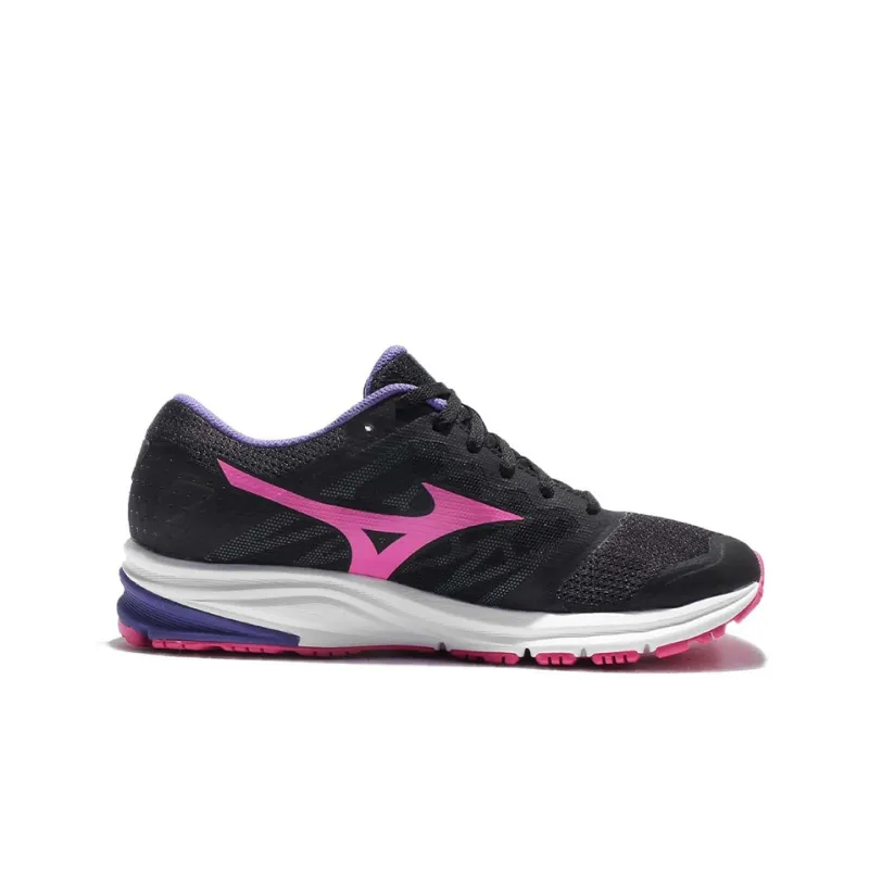 Mizuno Synchro MD Running Shoes Women's Low-Top Black/Pink Red-1